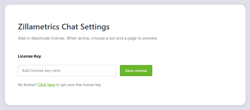License Key Activation Screenshot
